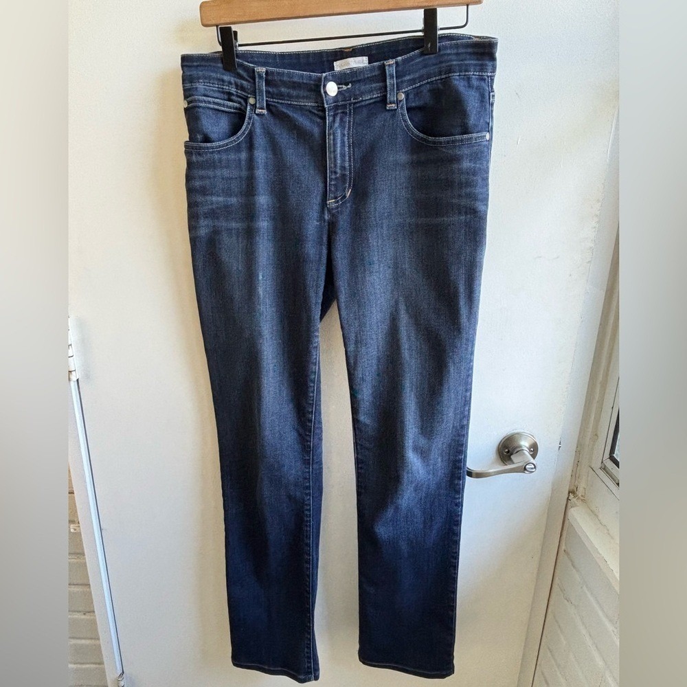 Eileen Fisher Organic Cotton Straight Leg Jeans 6 layered luxury‎ classic chic